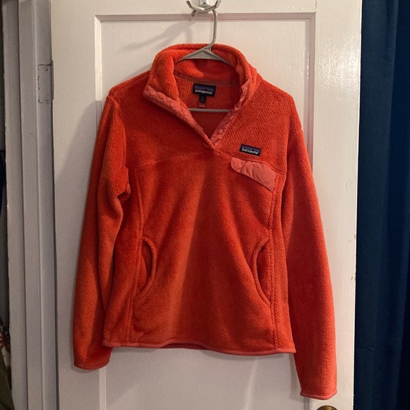 Orange Patagonia button pullover - Picture 1 of 3